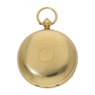 English 18 carat gold pocket chronometer with key Circa 1861