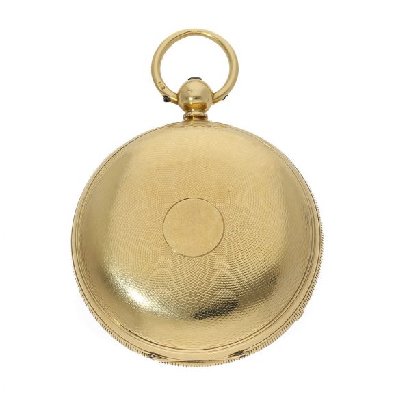 English 18 carat gold pocket chronometer with key Circa 1861 English 18 carat gold pocket chronometer with key Circa 1861