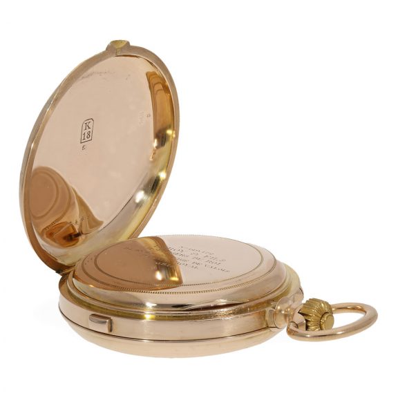 French 18 carat gold watch with eight complications Circa 1891 French 18 carat gold watch with eight complications Circa 1891