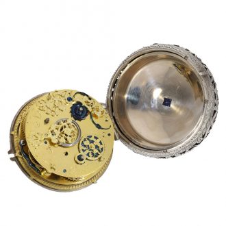 French silver early coach clock with self strike and alarm Circa 1660