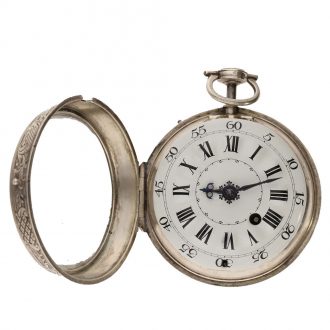 French magnificent silver repeating oignon watch Circa 1720 French magnificent silver repeating oignon watch Circa 1720