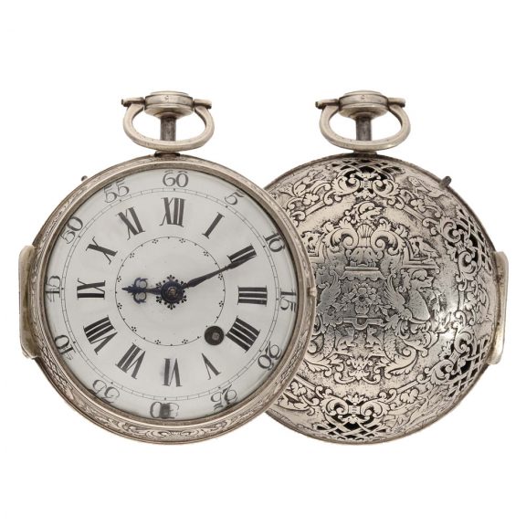 French magnificent silver repeating oignon watch Circa 1720 French magnificent silver repeating oignon watch Circa 1720