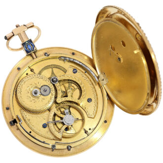 Swiss gold and pearl center seconds virgule watch Circa 1790