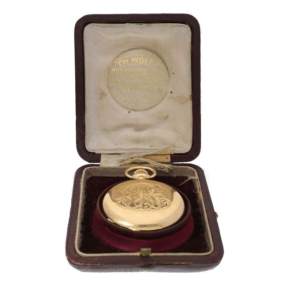 Swiss anchor chronometer with original box Circa 1886 Swiss anchor chronometer with original box Circa 1886