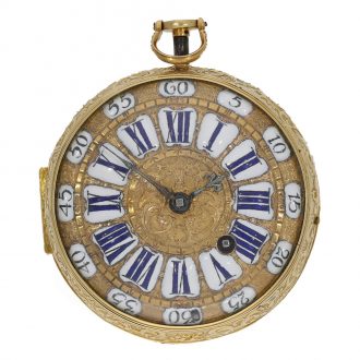 French 18K gold quarter repeating oignon watch Circa 1710