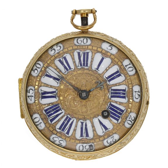 French 18K gold quarter repeating oignon watch Circa 1710 French 18K gold quarter repeating oignon watch Circa 1710