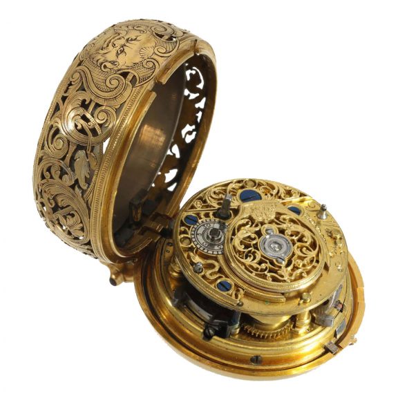English 18 carat gold pair cased watch with early lever escapement Circa 1775 English 18 carat gold pair cased watch with early lever escapement Circa 1775