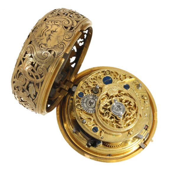English 18 carat gold pair cased watch with early lever escapement Circa 1775 English 18 carat gold pair cased watch with early lever escapement Circa 1775