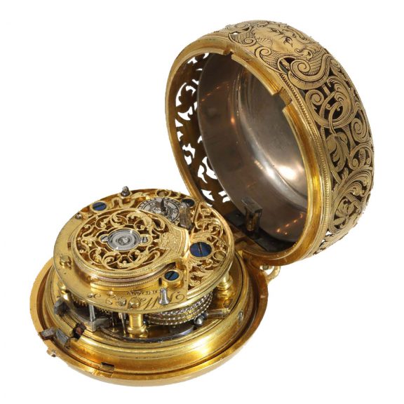 English 18 carat gold pair cased watch with early lever escapement Circa 1775 English 18 carat gold pair cased watch with early lever escapement Circa 1775