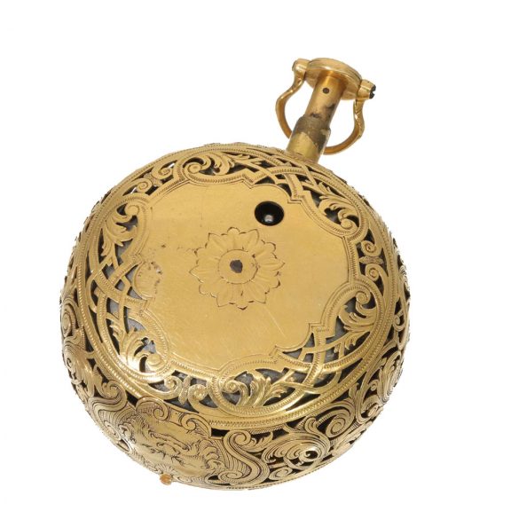 English 18 carat gold pair cased watch with early lever escapement Circa 1775 English 18 carat gold pair cased watch with early lever escapement Circa 1775