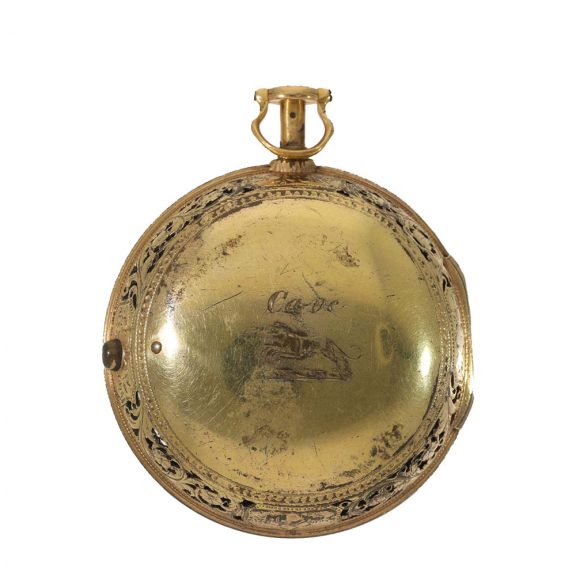 English 18 carat gold pair cased watch with early lever escapement Circa 1775 English 18 carat gold pair cased watch with early lever escapement Circa 1775