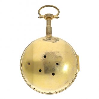 German fire gilt brass highly complicated coach clock Circa 1770