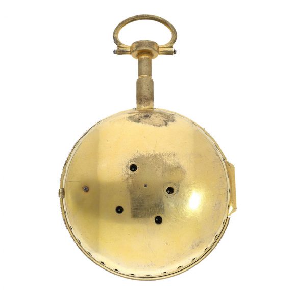 German fire gilt brass highly complicated coach clock Circa 1770 German fire gilt brass highly complicated coach clock Circa 1770