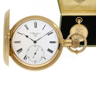 Danish 18 Carat gold watch with chronometer escapement Circa 1875