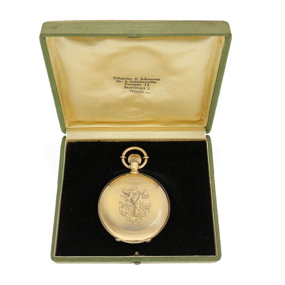 Danish 18 Carat gold watch with chronometer escapement Circa 1875 Danish 18 Carat gold watch with chronometer escapement Circa 1875