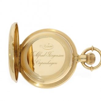 Danish 18 Carat gold watch with chronometer escapement Circa 1875