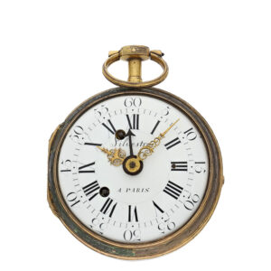 French brass early small coach cylinder clock Circa 1760
