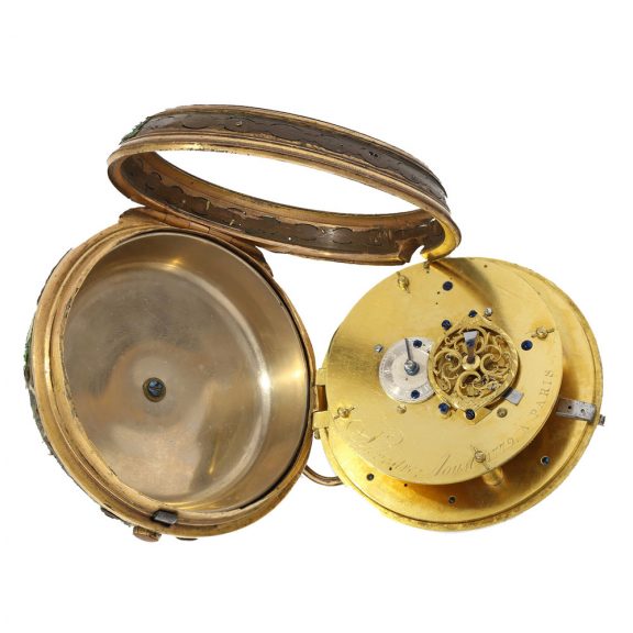 French brass early small coach cylinder clock Circa 1760 French brass early small coach cylinder clock Circa 1760