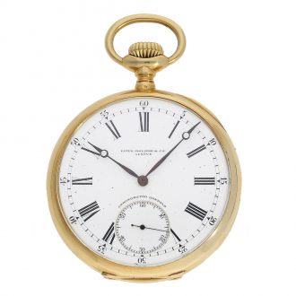 Large Swiss 18 carat gold Chronometro Gondolo Circa 1910