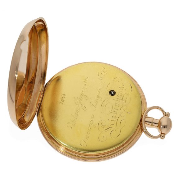 Danish 18 Carat pink gold watch with chronometer escapement Circa 1823 Danish 18 Carat pink gold watch with chronometer escapement Circa 1823