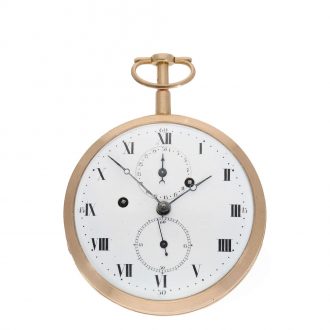 Belgian 18K gold Lépine watch with rare caliber and date Circa 1790