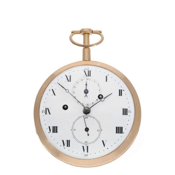 Belgian 18K gold Lépine watch with rare caliber and date Circa 1790