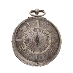 French silver early single handed pocket watch with alarm Circa 1660