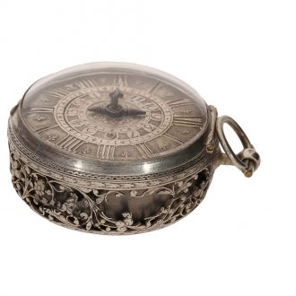 French silver early single handed pocket watch with alarm Circa 1660