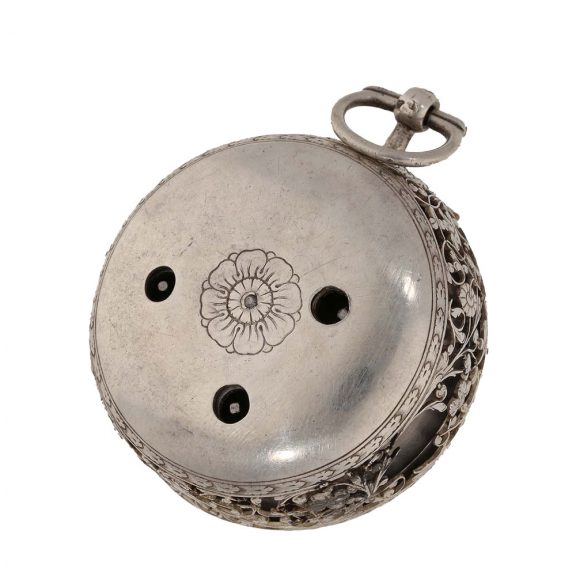 French silver early single handed pocket watch with alarm Circa 1660 French silver early single handed pocket watch with alarm Circa 1660