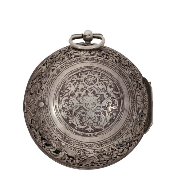 French silver early single handed pocket watch with alarm Circa 1660 French silver early single handed pocket watch with alarm Circa 1660