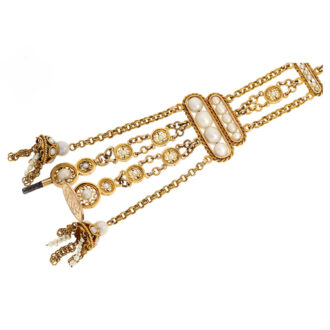 Exquisite French gold, enamel, pearl set watch Circa 1780