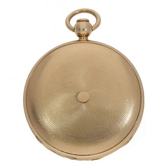 French 18K gold quarter repeating ruby cylinder watch Circa 1820