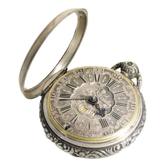 Dutch silver mock pendulum watch with verge escapement Circa 1725
