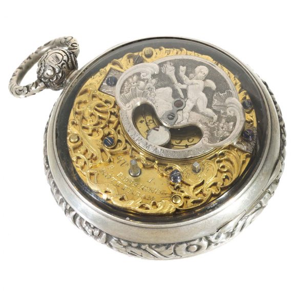 Dutch silver mock pendulum watch with verge escapement Circa 1725 Dutch silver mock pendulum watch with verge escapement Circa 1725