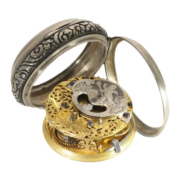 Dutch silver mock pendulum watch with verge escapement Circa 1725 Dutch silver mock pendulum watch with verge escapement Circa 1725