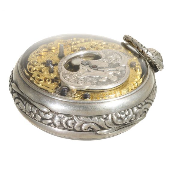 Dutch silver mock pendulum watch with verge escapement Circa 1725 Dutch silver mock pendulum watch with verge escapement Circa 1725