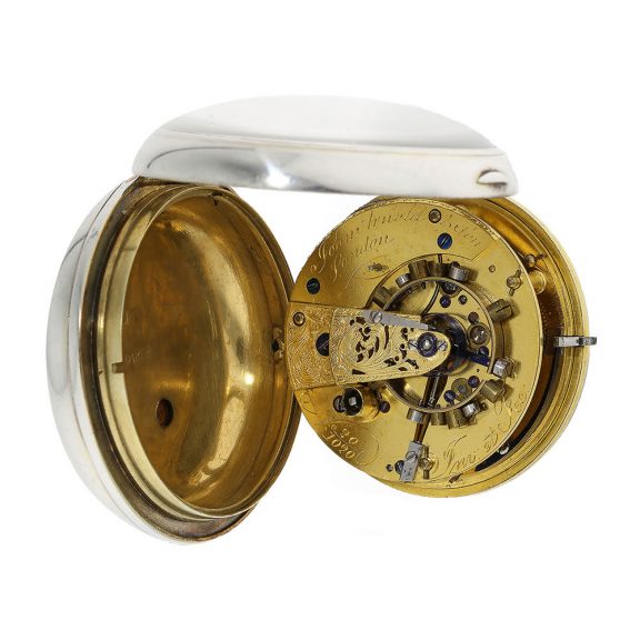 English silver pocket watch with chronometer escapement Circa 1803 English silver pocket watch with chronometer escapement Circa 1803