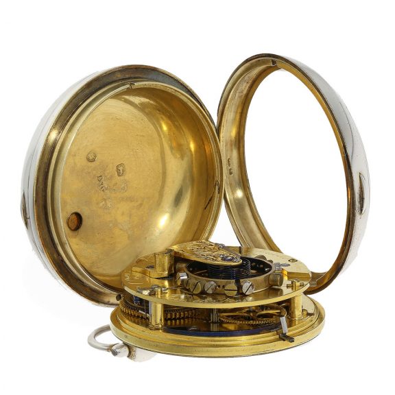 English silver pocket watch with chronometer escapement Circa 1803 English silver pocket watch with chronometer escapement Circa 1803