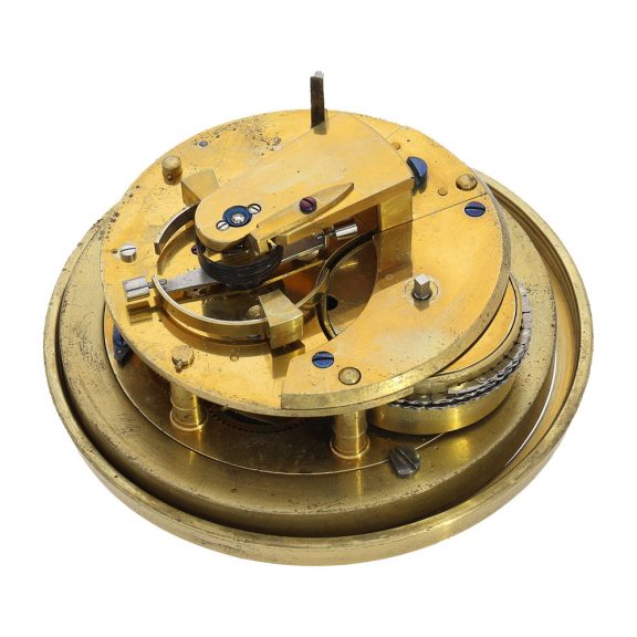 English brass watch with spring detent chronometer escapement Circa 1820 English brass watch with spring detent chronometer escapement Circa 1820