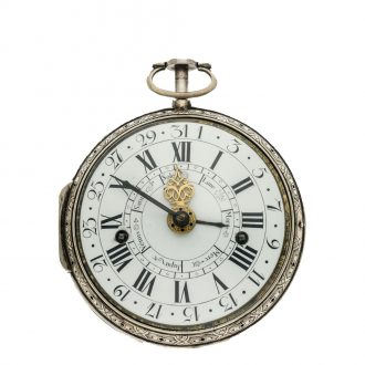 French silver important museum quality coach clock with alarm Circa 1770