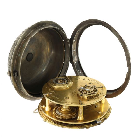 French silver important museum quality coach clock with alarm Circa 1770 French silver important museum quality coach clock with alarm Circa 1770