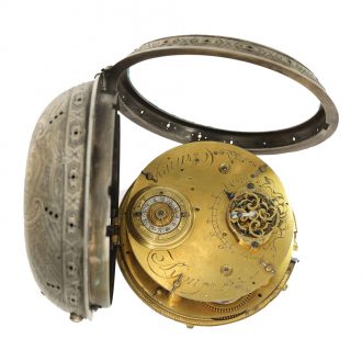French silver important museum quality coach clock with alarm Circa 1770