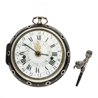 French silver important museum quality coach clock with alarm Circa 1770