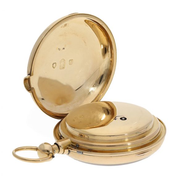 English 18 Carat pink gold deck watch with half quarter repeater Circa 1815 English 18 Carat pink gold deck watch with half quarter repeater Circa 1815