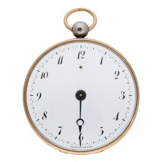 French silver open faced souscription watch with certificate Circa 1824