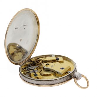 French silver open faced souscription watch with certificate Circa 1824 French silver open faced souscription watch with certificate Circa 1824