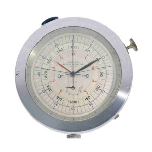 Swiss aluminium and steel navigation watch with power reserve Circa 1939