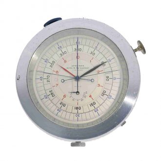 Swiss aluminium and steel navigation watch with power reserve Circa 1939