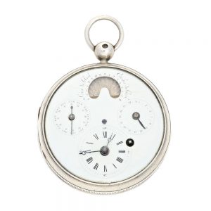 French silver astronomical verge pocket watch Circa 1810