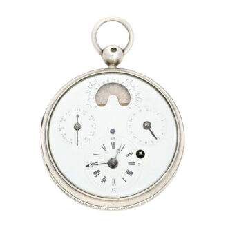 French silver astronomical verge pocket watch Circa 1810